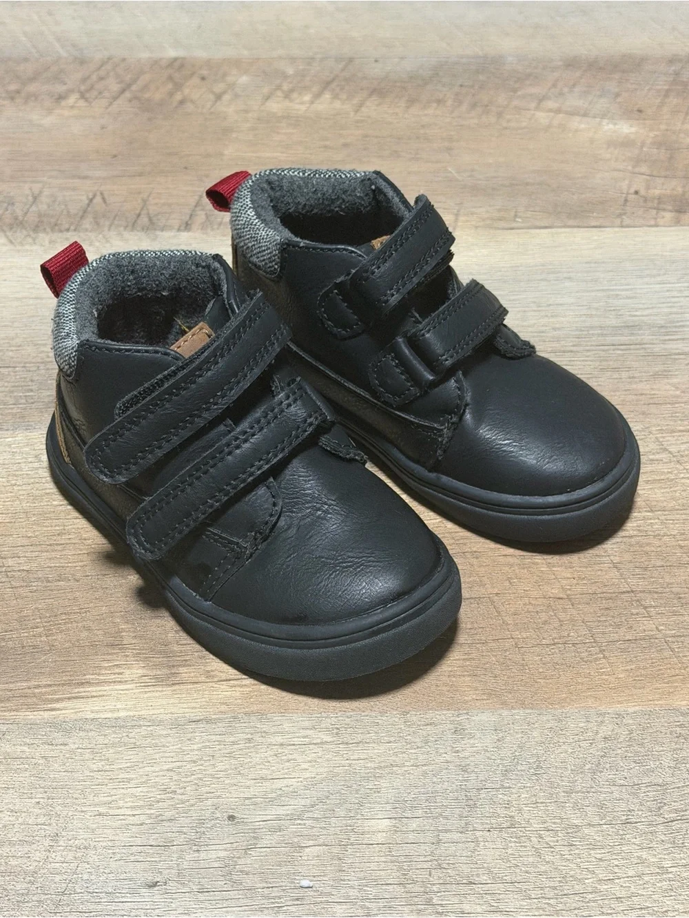 Cat & Jack Toddler Boys Black Velcro Shoes | Size 6